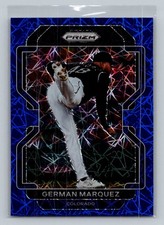 2022 Panini Prizm #104 German Marquez Blue Velocity Prizm