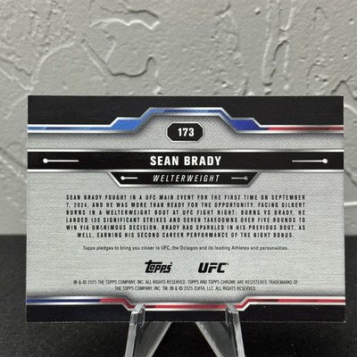 2025 Topps Chrome UFC - Sean Brady #173 Teal Lazer Refractor /175