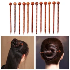 12Sets Retro Women Hair Pin Chopsticks Handmade Chignon Hairpin Stick Clip