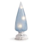 Napa Home Garden 15.25IN Winter LED Blue Glitter Ice Finial Christmas Decor