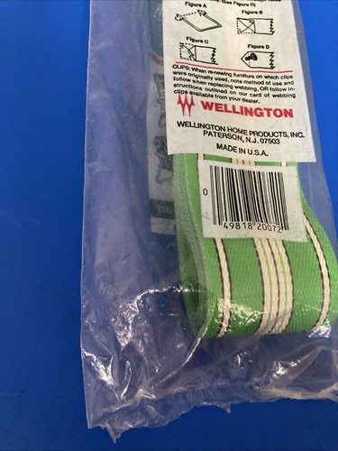 Wellington Lawn chair replacement webbing 72ft Green New 2 1/4in Open package - Picture 15 of 17
