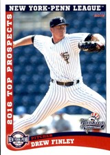 2016 New York-Penn League Top Prospects Choice #19 Drew Finley San Diego CA Card