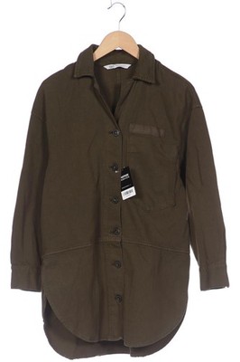 ZARA Jacke Damen Anorak Jacket Kurzmantel Gr. XS Baumwolle Grün #afl2hyn