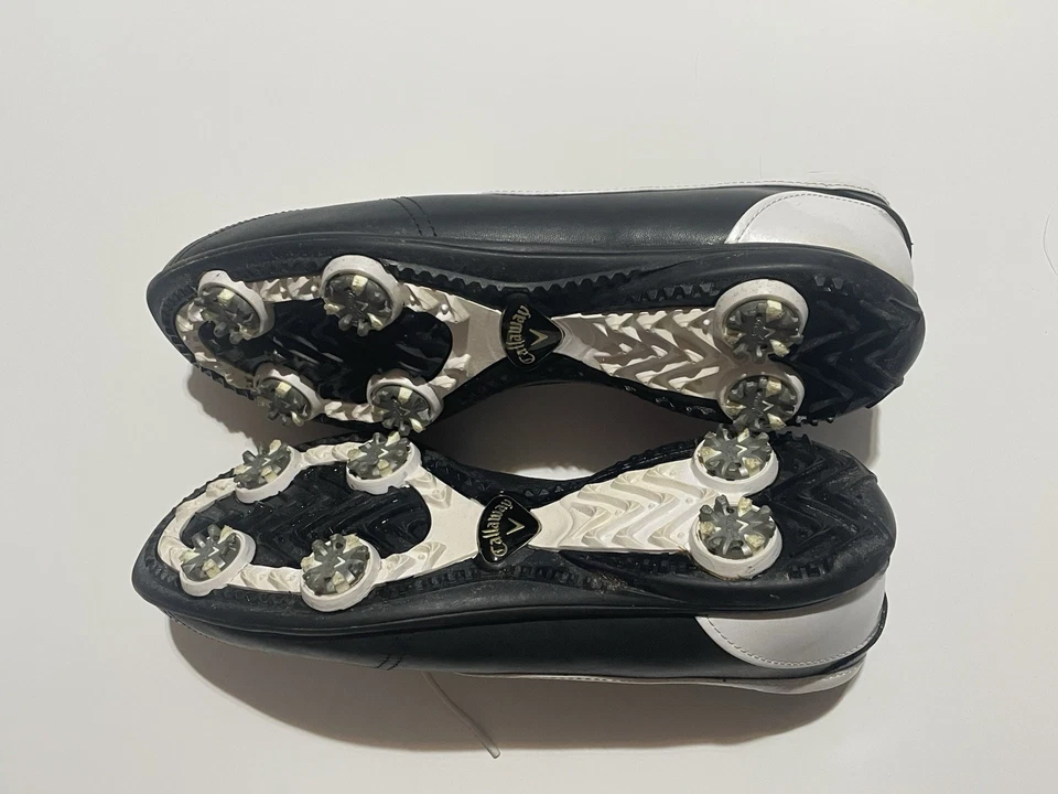 Sapatos de golfe femininos Callaway preto e branco tamanho 8  - Imagem 4 de 4