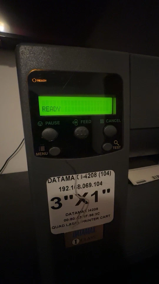 Datamax DMX-I-4208 Direct Thermal Transfer Label Printer. Commercial Label Print - Image 2 of 4