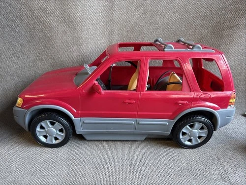 Mattel Barbie Ford  Escape SUV • Red Car w/ Adjustable Seats & Seatbelts • 2002