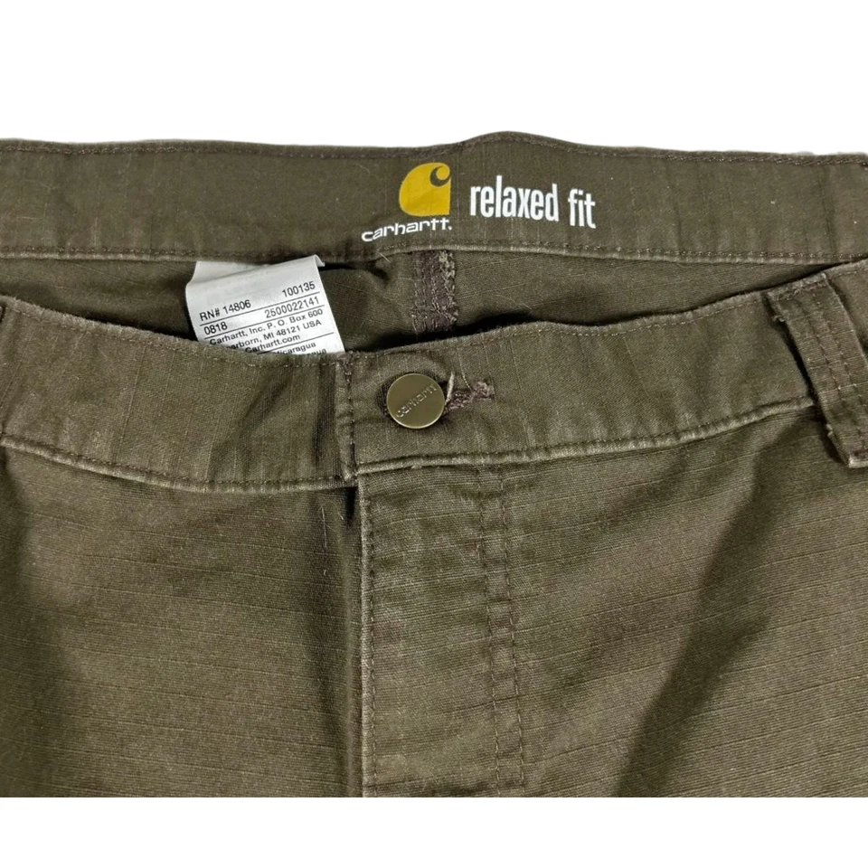 Carhartt Men's Brown Relaxed fit Straight Leg Carpenter Pants Size 42 x 34 - Image 3 of 4