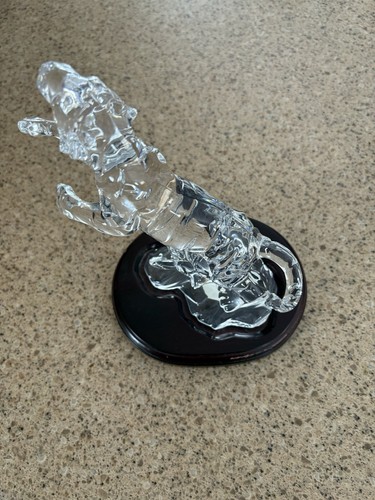 Princess House Wonders of The Wild Standing TIGER Lead Crystal Figurine w/Base - Picture 3 of 4