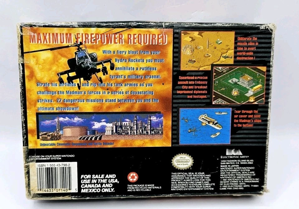 Nintendo SNES - Desert Strike Return To The Gulf - NTSC USA - BOXED NO MANUAL - Image 2 of 4