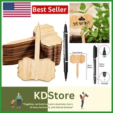 Eco-Friendly Bamboo Garden Plant Labels (60 pcs) with Marker