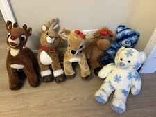 Build A Bear Christmas Winter Themed Regular Size Plush Reindeer Bear Moose