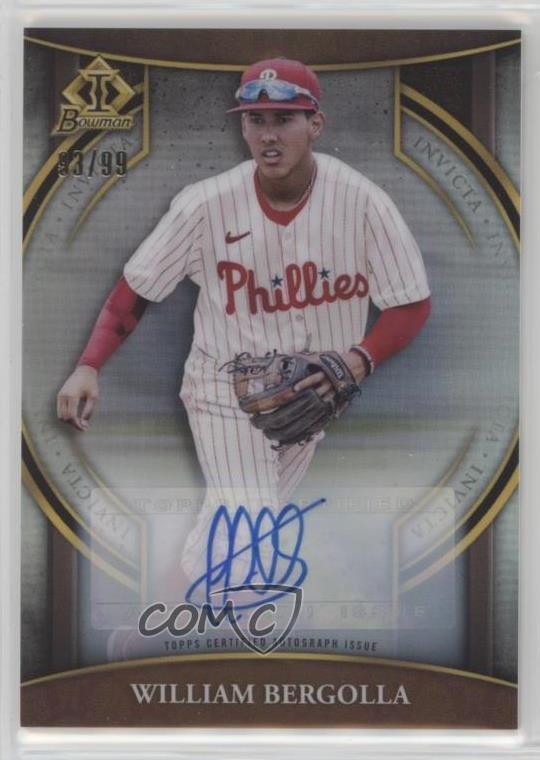 2023 Bowman Bowman Invicta Auto 93/99 William Bergolla #BI-23 Auto nd3