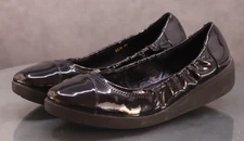 Fitflop F-Pop Ballerina Women's Wedge Flat Shoes Sz EU 40 US 8.5 Patent Leather