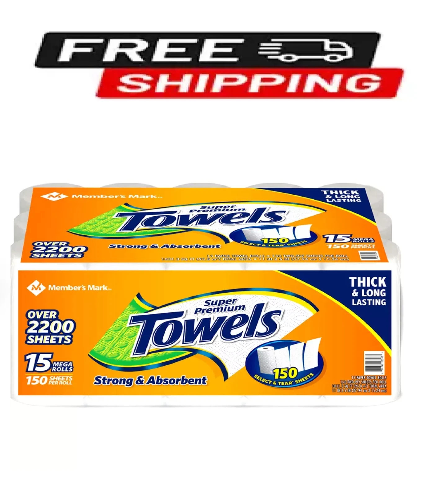 S 150 Sheets 15 Rolls