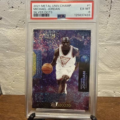 SkyBox 2021 Metal Universe Champions Michael Jordan #1 Silver Dots 030/299 PSA
