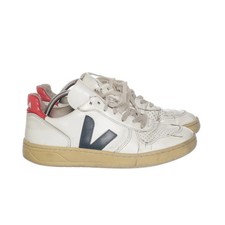 Veja, Sneaker, Größe: 37, Leder, Weiß/Blau/Rot, Damen #DSV