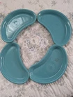 4 Fiesta Aqua Crescent Shaped Dishes