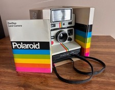 Vintage Polaroid OneStep Plus Instant Land Camera w/ Q Light Flash Original Box