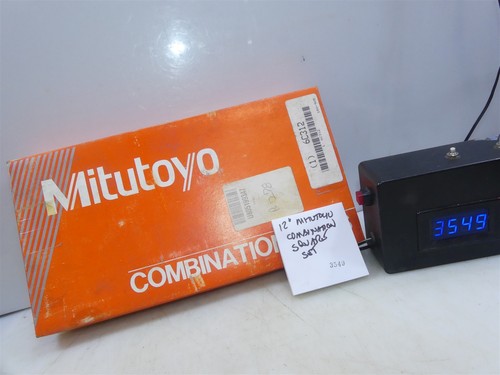 #3549 Mitutoyo Set Quadrato Combinazione 12" 6C312 Regola ancora nella confezione