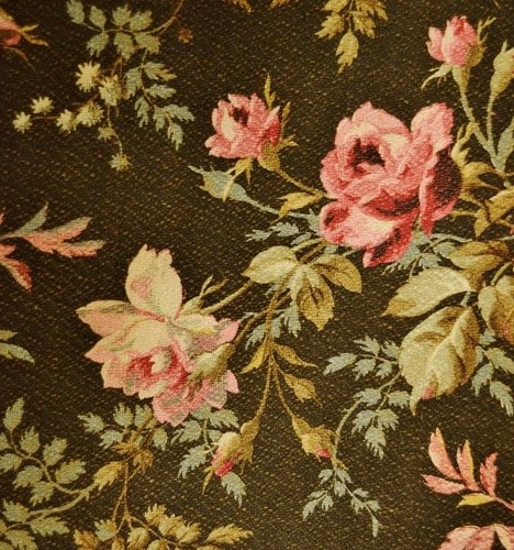 Huge Panel / Curtain Fabulous Antique French Rose Design Cotton Cretonne 19th C - Picture 6 of 12