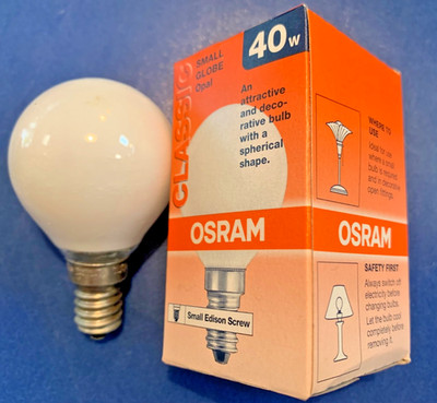 OSRAM SMALL GLOBE Opal Glühlampe   E14 40W 240V   P45 TROPFEN DIMMBAR !!!