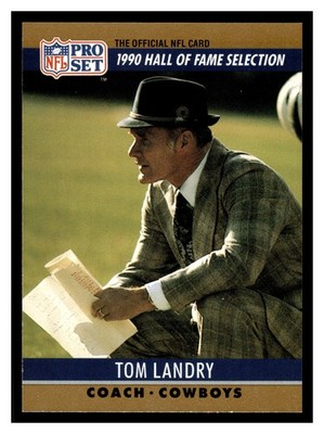 1990 Pro Set Tom Landry #28 Dallas Cowboys
