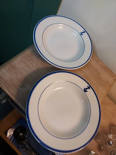 Rare Lot of 2 Vintage US Navy Fouled Anchor 7 inch bowls  McNicol-Martin