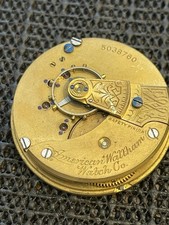 American Watch Co Waltham Pocket Watch Movement Model 1883 Grade 3 18s 11j