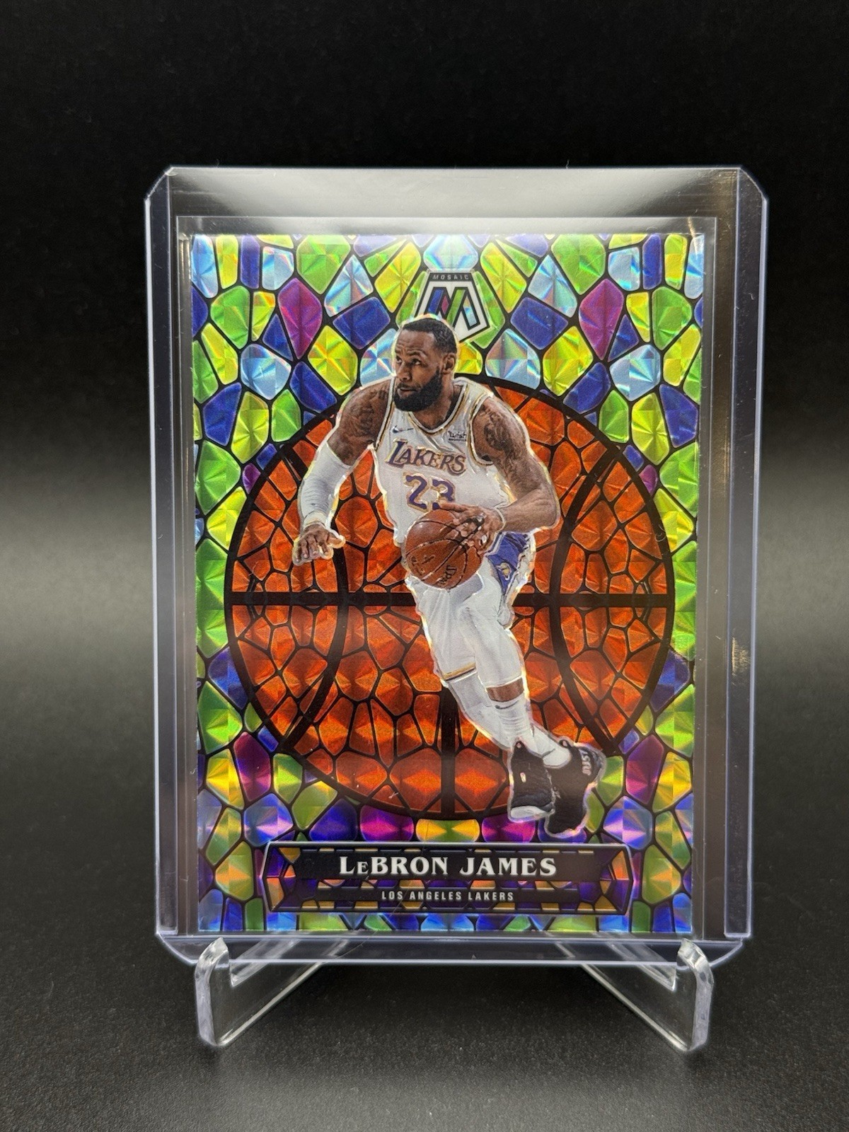 2020-21 Panini Mosaic LeBron James Stained Glass #1 Case Hit SSP