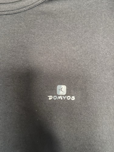 Decathlon Domyos T-Shirt Mens Big And Tall Top Black Super Thin Performance 2X - Picture 4 of 9