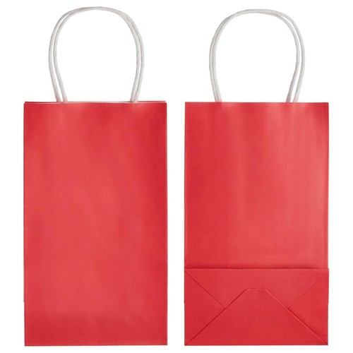 25er Pack rote Geschenktüten mit Griffen - kleine Papiertüten für Geburtstag, Mi... - Bild 9 von 9