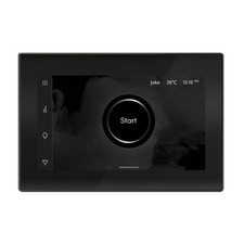 Mr Steam ISX Isteamx Steam Shower Control and Steamhead - Black / Satin Steel