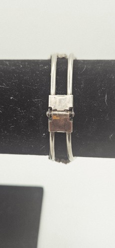 Vintage Juliana Style Silver Tone Clamper Bracelet Black, Clear Rhinestone Retro - Picture 9 of 11