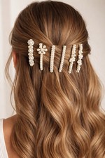 6PCS Pearl Hair Clips for Women Elegant Bridal Vintage Pearl Hair For Girls Teen