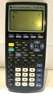 Texas Instruments TI-83 Plus Graphing Calculator - Black No Cover  Working.