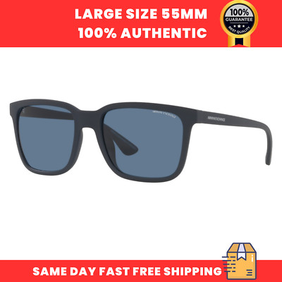 Armani Exchange Men Sunglasses AX4112SU 818180 Blue Rectangle Blue Non-Polarized
