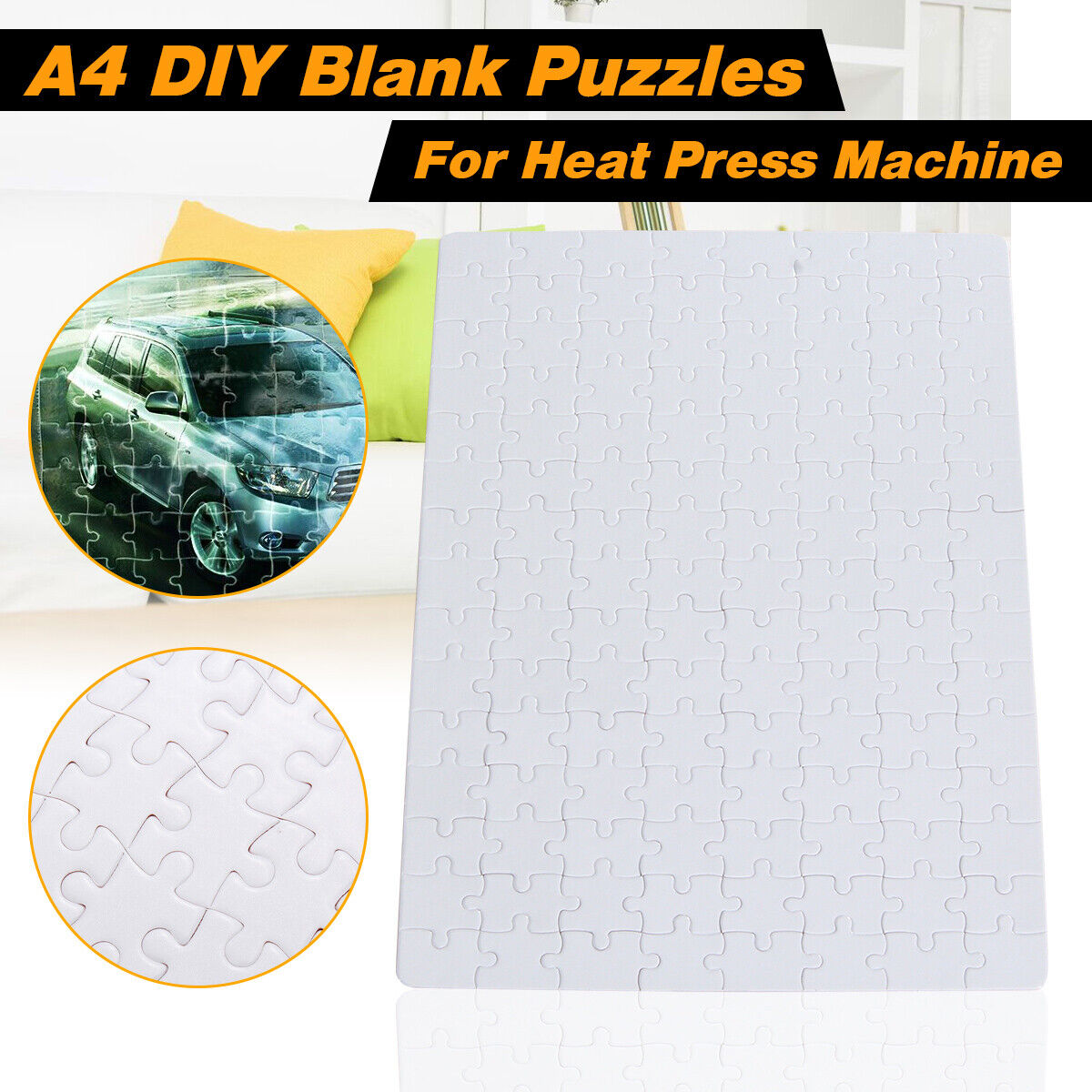 5Pcs A4 DIY Blank Sublimation Printable Jigsaw Puzzle For Heat Press Machine