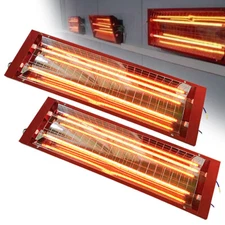 2x 2000W Spray Baking Booth Infrared Paint Curing Light Heating Lamp Heaters