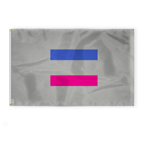 Androgynous Pride Flag-Single Sided Printed-Brass Grommets-Fade Proof Colors - Picture 20 of 40