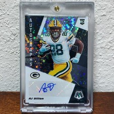 2020 Panini Mosaic Aj Dillon Prizm Optic Immaculate Holo Silver RC Auto RARE SSP