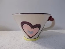 Tika Home 3D Flower Hearts Colorful Ceramic Coffee Tea Cup Mug