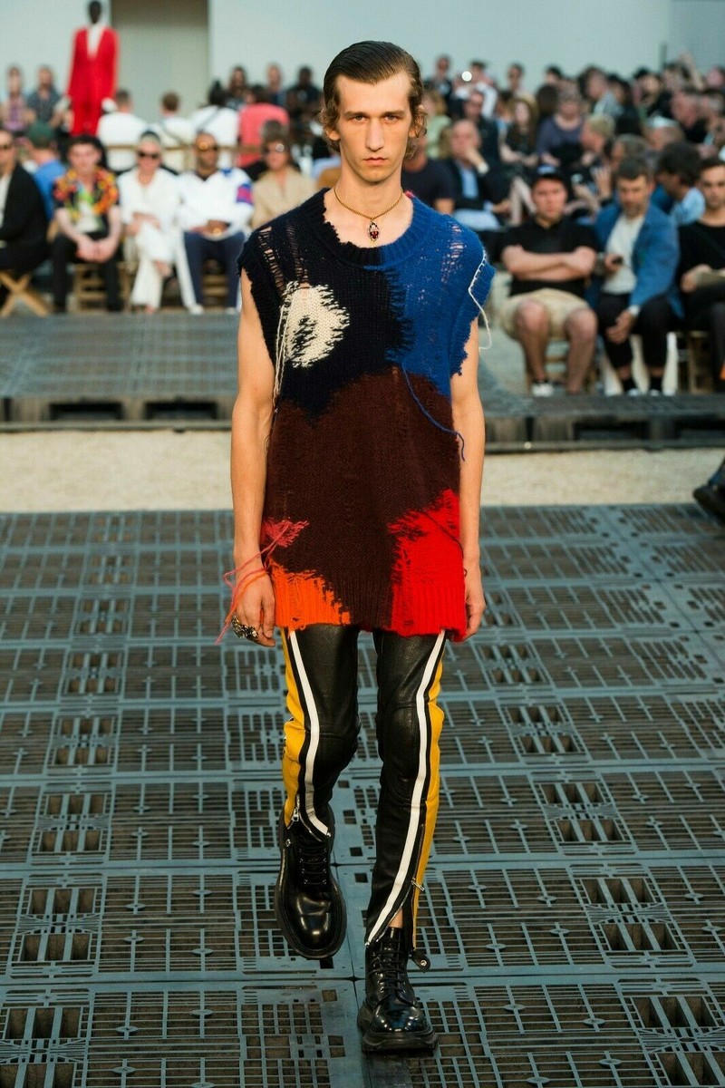 $1095 Designer DIESEL Men's Slim Fit Stripes Zip Biker Leather