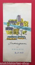 Reklame Prospekt der Verkehrsbetriebe DRESDEN 1959 Stadtrundfahrten   ( F12512