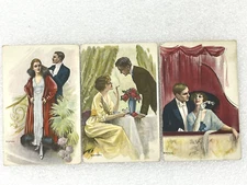 1918 WWI ITALIAN POSTCARD CLASSY ROMANCE OPERA BIANCHI ARTWORK - NAVAL AVIATION