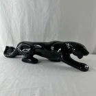 Vintage Royal Haeger Black Panther Ceramic Sculpture 20” MCM Repaired - Look!