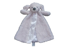 Baby Gund Pink Puppy Dog FLUFFEY Huggybuddy Plush Satin Security Blanket 16"