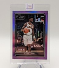 Caris LeVert 2021-22 Panini One And One 98 Purple Holo SP #d 3/25 Cavs Num Match