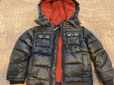 Tommy Hilfiger Infant Toddler Puffy Jacket Coat Size 24M Months Navy Blue Hood