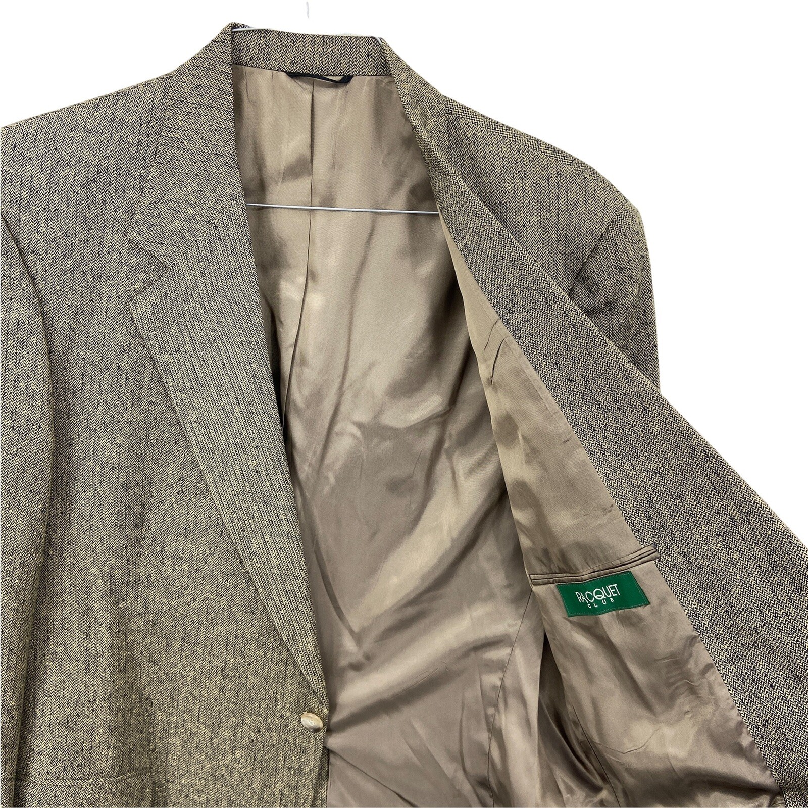 DILLARDS RACQUET CLUB Suit Jacket Large Brown Tweed … Gem