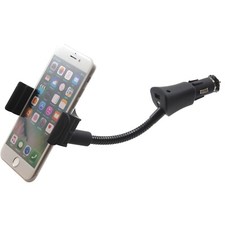 Charger Car Mount Holder DC Socket USB Port Cradle Rotating for Smart Phones